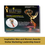 Steller Marketing Leadership Award Certificate to Vijay Malhotra
